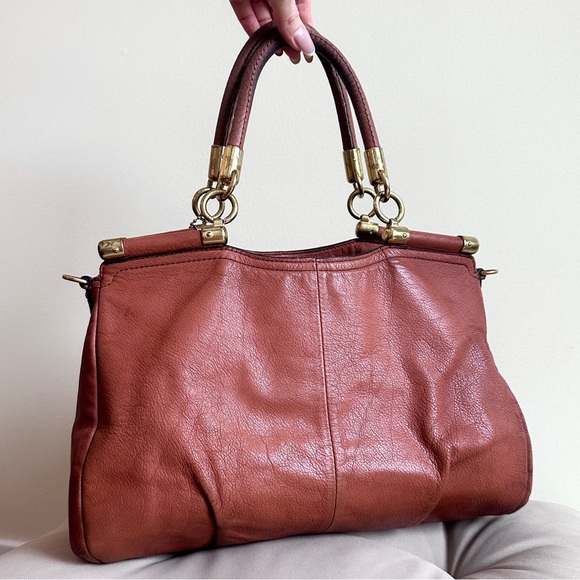 Coach Leather Madison Pinnacle Drifter Satchel in Cognac colour - Picture 2 of 15